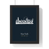 Personalised New York Line Art Print - framed print