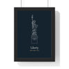 Personalised Statue of Liberty Line Art Print - framed print