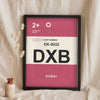 Lifestyle - Personalised Boarding Pass Print leaning in a frame with dried flowers