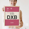 Lifestyle - Personalised Boarding Pass Print held by a smiling woman