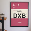 Lifestyle - Personalised Boarding Pass Print hanging on a living room wall