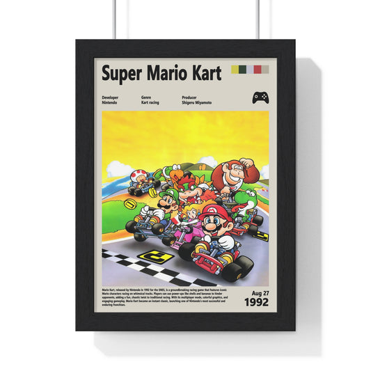 Super Mario Kart 1992 - Video Game Info minimalist Poster