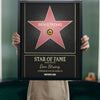 Lifestyle - Personalised Walk of Fame Star Print held up in a bright room