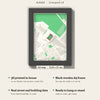 3D Anfield Map Framed - What you get: A5 3D stadium map, 14.8 x 21 cm, in a black wooden frame