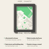 3D Anfield Map Framed - What you get: A5 3D stadium map, 14.8 x 21 cm, in a black wooden frame