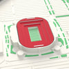 3D Arrowhead Stadium Map Framed - Detail of the 3D printed Arrowhead Stadium: every stand modelled from the real ground, seats in red