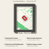 3D Arrowhead Stadium Map Framed - What you get: A5 3D stadium map, 14.8 x 21 cm, in a black wooden frame