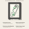 3D Barcelona-Catalunya Circuit Map Framed - What you get: A5 3D circuit map, 14.8 x 21 cm, in a black wooden frame
