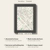 3D Barcelona Map Framed - What you get: A5 3D city map, 14.8 x 21 cm, in a black wooden frame