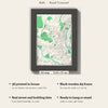 3D Bath Map Framed - What you get: A5 3D city map, 14.8 x 21 cm, in a black wooden frame