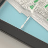 3D Brighton Map Framed - Close-up of the raised streets of Brighton on the 3D printed map