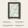 3D Bristol Map Framed - What you get: A5 3D city map, 14.8 x 21 cm, in a black wooden frame