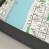 3D Budapest Map Framed - Close-up of the raised streets of Budapest on the 3D printed map