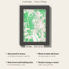 3D Cambridge Map Framed - What you get: A5 3D city map, 14.8 x 21 cm, in a black wooden frame