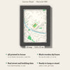 3D Carrow Road Map Framed - What you get: A5 3D stadium map, 14.8 x 21 cm, in a black wooden frame