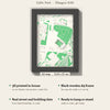 3D Celtic Park Map Framed - What you get: A5 3D stadium map, 14.8 x 21 cm, in a black wooden frame