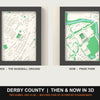 3D Derby County Then & Now Stadium Set | The Baseball Ground + Pride Park 3D Maps
