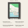 3D Dubrovnik Map Framed - What you get: A5 3D city map, 14.8 x 21 cm, in a black wooden frame