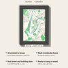 3D Durham Map Framed - What you get: A5 3D city map, 14.8 x 21 cm, in a black wooden frame