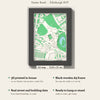 3D Easter Road Map Framed - What you get: A5 3D stadium map, 14.8 x 21 cm, in a black wooden frame