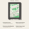 3D Edinburgh Map Framed - What you get: A5 3D city map, 14.8 x 21 cm, in a black wooden frame