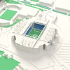 3D Etihad Stadium Map Framed - Etihad Stadium on the 3D printed map, seen from above the corner of the ground