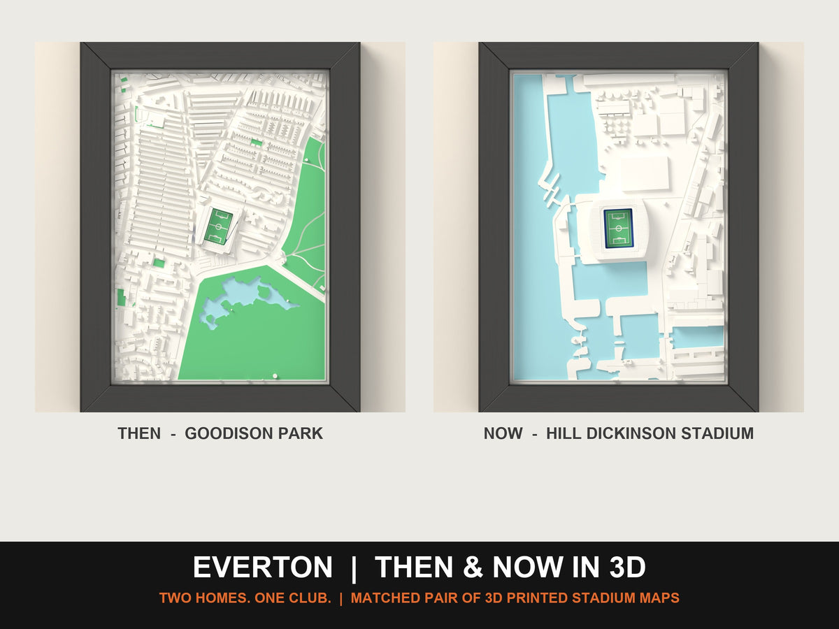3D Everton Then & Now Stadium Set | Goodison Park + Hill Dickinson Stadium 3D Maps