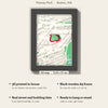 3D Fenway Park Map Framed - What you get: A5 3D stadium map, 14.8 x 21 cm, in a black wooden frame