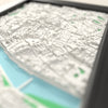 3D Florence Map Framed - Close-up across the 3D Florence map showing the raised streets and buildings