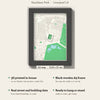 3D Goodison Park Map Framed - What you get: A5 3D stadium map, 14.8 x 21 cm, in a black wooden frame