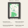 3D Hillsborough Map Framed - What you get: A5 3D stadium map, 14.8 x 21 cm, in a black wooden frame