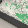 3D Hong Kong Map Framed - Close-up of the raised streets of Hong Kong on the 3D printed map