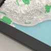 3D Istanbul Map Framed - Close-up of the raised streets of Istanbul on the 3D printed map
