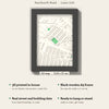 3D Kenilworth Road Map Framed - What you get: A5 3D stadium map, 14.8 x 21 cm, in a black wooden frame