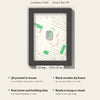 3D Lambeau Field Map Framed - What you get: A5 3D stadium map, 14.8 x 21 cm, in a black wooden frame