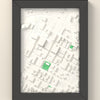 3D Las Vegas Map Framed - 3D printed Las Vegas map in a black wooden A5 frame, lit from the side