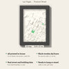 3D Las Vegas Map Framed - What you get: A5 3D city map, 14.8 x 21 cm, in a black wooden frame
