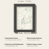 3D Las Vegas Map Framed - What you get: A5 3D city map, 14.8 x 21 cm, in a black wooden frame