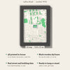 3D Loftus Road Map Framed - What you get: A5 3D stadium map, 14.8 x 21 cm, in a black wooden frame
