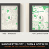 3D Manchester City Then & Now Stadium Set | Maine Road + Etihad Stadium 3D Maps