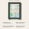 3D New York Map Framed - What you get: A5 3D city map, 14.8 x 21 cm, in a black wooden frame