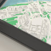3D Newcastle Map Framed - Close-up of the raised streets of Newcastle on the 3D printed map