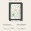 3D Nottingham Map Framed - What you get: A5 3D city map, 14.8 x 21 cm, in a black wooden frame