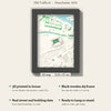 3D Old Trafford Map Framed - What you get: A5 3D stadium map, 14.8 x 21 cm, in a black wooden frame