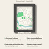 3D Portman Road Map Framed - What you get: A5 3D stadium map, 14.8 x 21 cm, in a black wooden frame