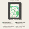 3D Pride Park Map Framed - What you get: A5 3D stadium map, 14.8 x 21 cm, in a black wooden frame