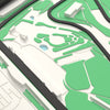 3D Red Bull Ring Map Framed - The start of the lap on the 3D printed Red Bull Ring map