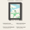3D Riverside Stadium Map Framed - What you get: A5 3D stadium map, 14.8 x 21 cm, in a black wooden frame