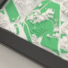 3D Rome Map Framed - Close-up of the raised streets of Rome on the 3D printed map