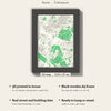 3D Rome Map Framed - What you get: A5 3D city map, 14.8 x 21 cm, in a black wooden frame